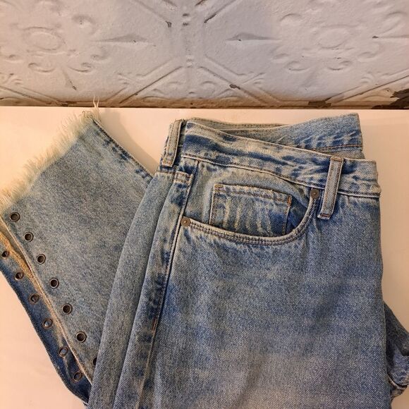 BLANKNYC Distressed High Rise Tapered Boho Jeans SZ 30 - Picture 6 of 13